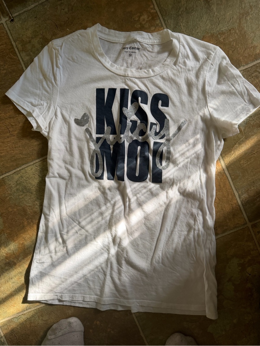Juicy Couture White women' 'Kiss Moi' Graphic Tee